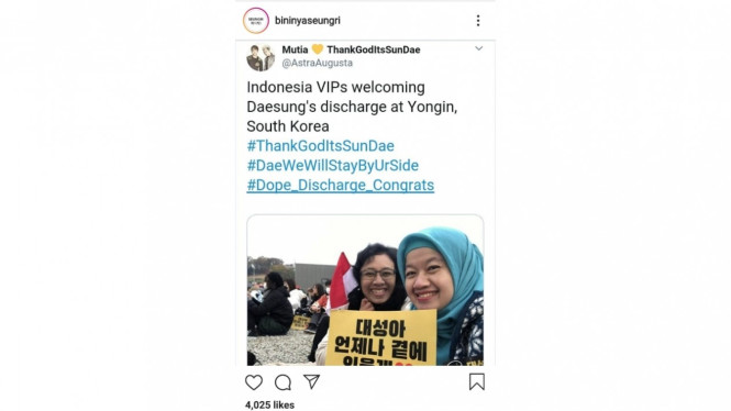 Penggemar Indonesia di penyambutan bebas wamil Taeyang dan Daesung