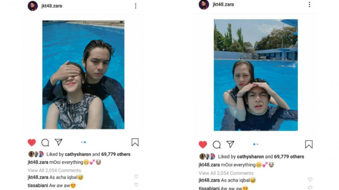 Zara JKT48 dan Angga Yunanda