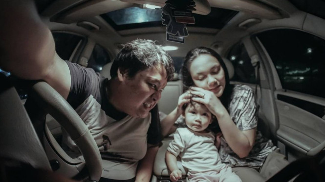 Cecep Reza bersama keluarga