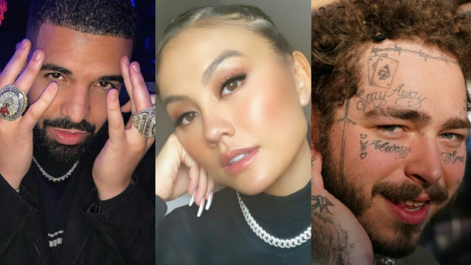 Agnez Mo, Post Malone, Drake