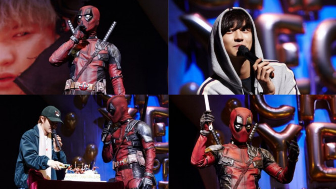 Chanyeol EXO sebagai Deadpool