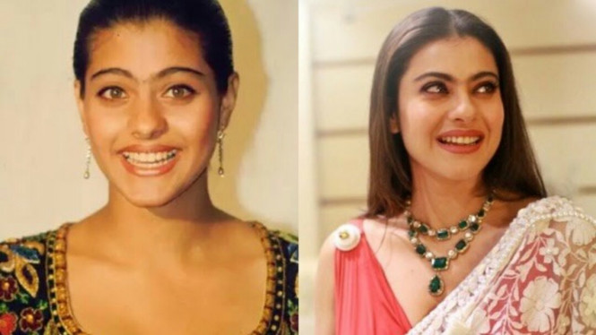 Foto Kajol dulu vs sekarang