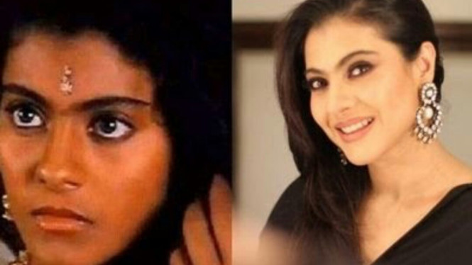 Foto Kajol dulu vs sekarang