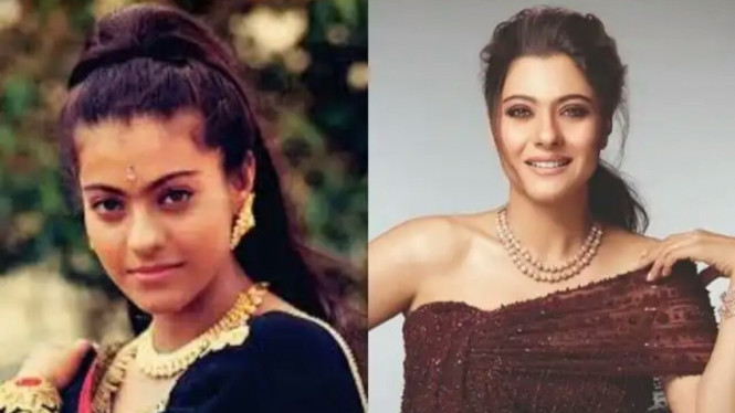 Foto Kajol dulu vs sekarang