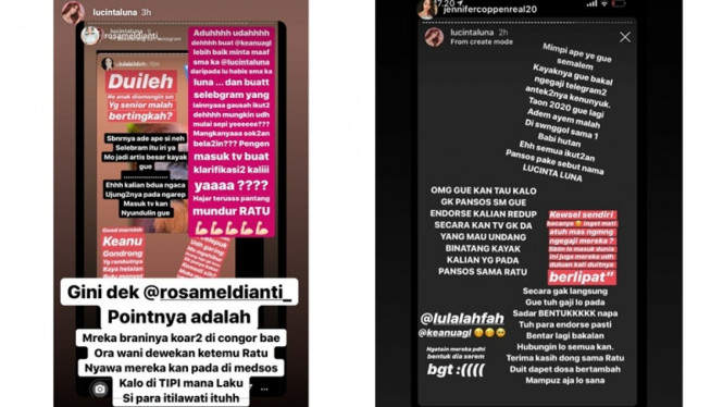 Rosa Meldianti dan Jennifer Coppen