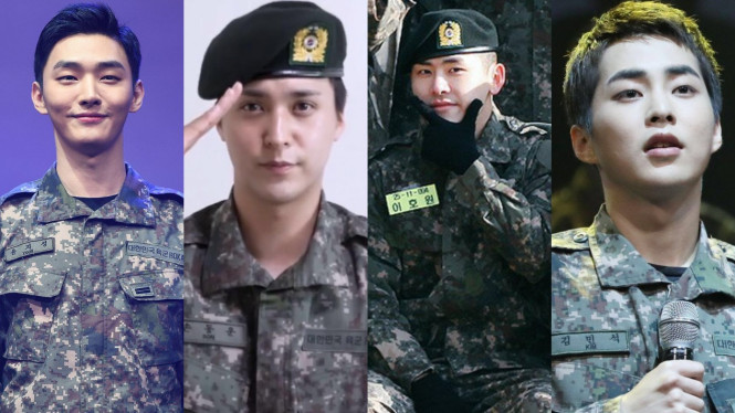 Yoon Ji Sung, Dongwoon Highlight, Hoya, Xiumin EXO