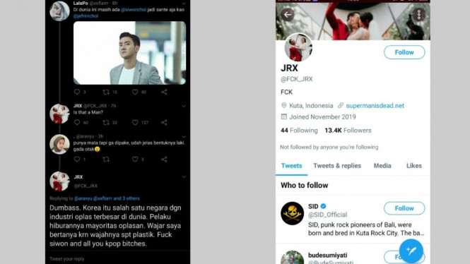 Jerinx sid hina Siwon super junior