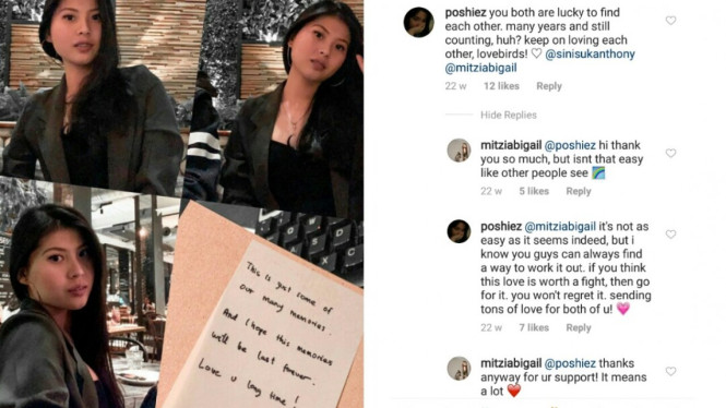 Mitzia Abigail pacar Anthony Ginting