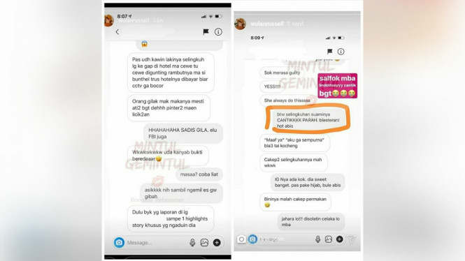 Wulan Rushell vs Rachel Vennya