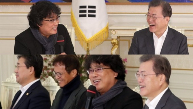 Presiden Moon Jae In dan Bong Joon Ho
