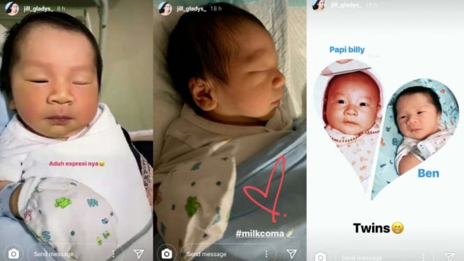 Jill Gladys melahirkan anak kedua