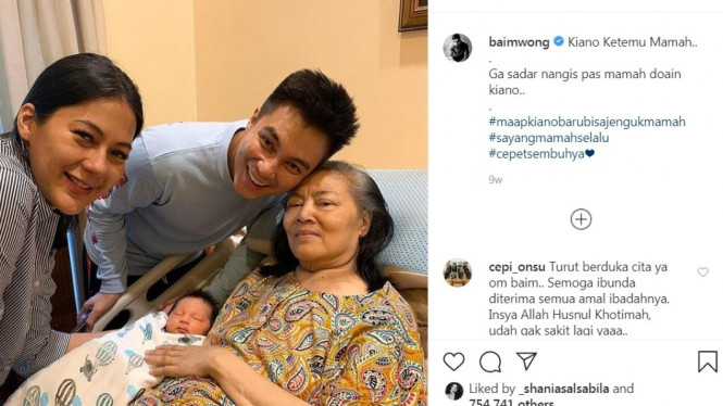 Ibu Baim Wong meninggal dunia