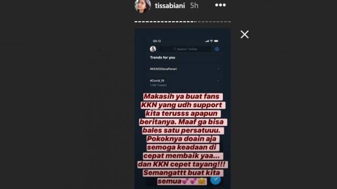 Tissa Biani KKN di Desa Penari