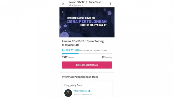 Atta Halilintar Donasi
