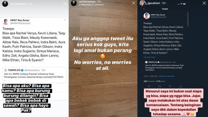 Rachel Vennya dan Tissa Biani