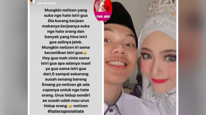 Tegar Septian dan istri