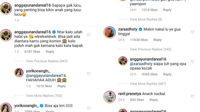 Angga Yunanda, Yoriko dan Zara