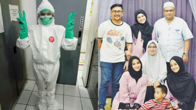 Sarah shahab artis jadi dokter corona