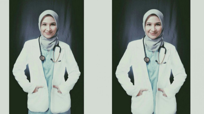 Sarah shahab artis jadi dokter corona