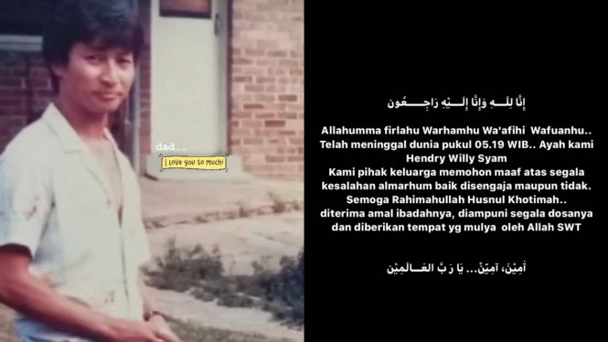 ayah nikita willy meninggal