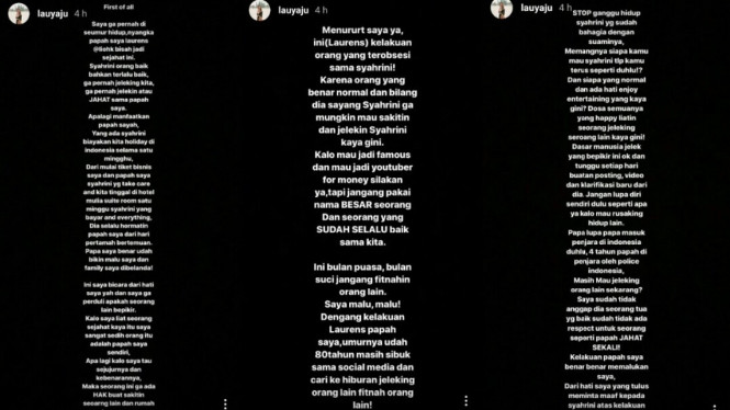 Lauren anak kandung ayah angkat syahrini