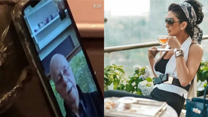 Junita Liesar dan ayah angkat syahrini