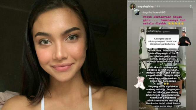 Angela gilsha soal pernikahan