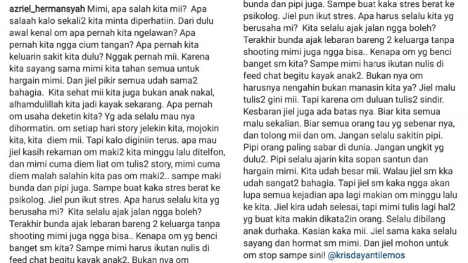 Azriel hermansyah krisdayanti