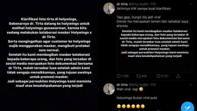 dokter tirta di holywings