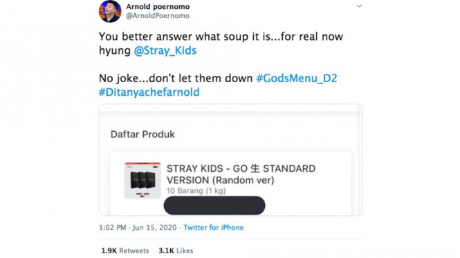 Chef Arnold dan Stray Kids