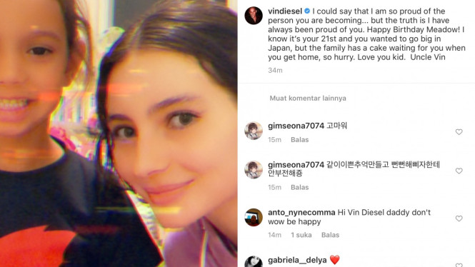 Instagram/@vindiesel