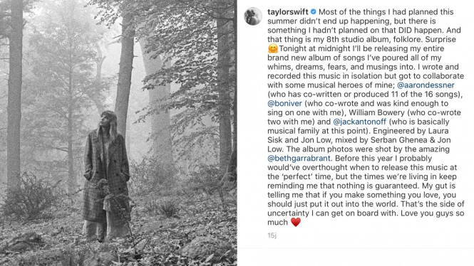 Instagram/@taylorswift