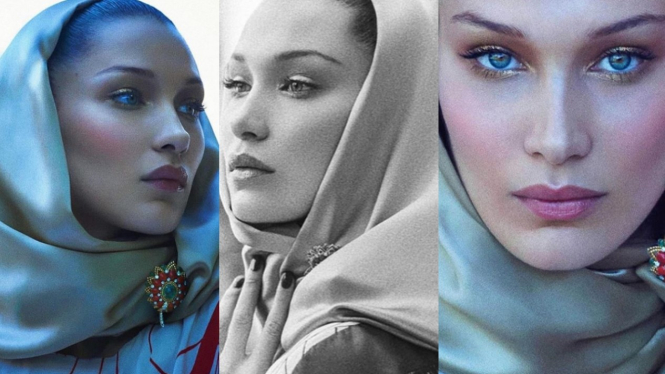 Ayah Bagikan Foto Bella Hadid Berhijab, Sudah Istiqomah?