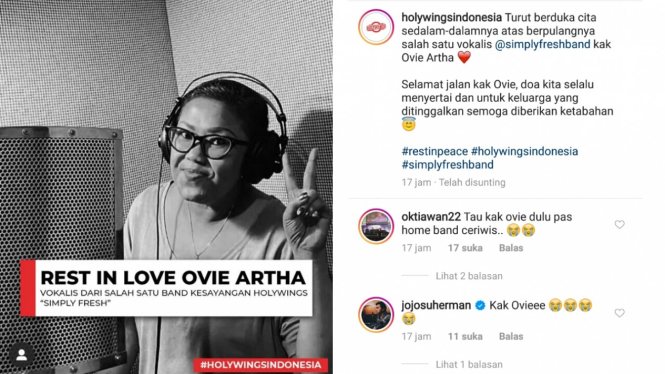 Foto Terakhir Ovie Artha, Penyanyi di Acara Ceriwis Meninggal Dunia