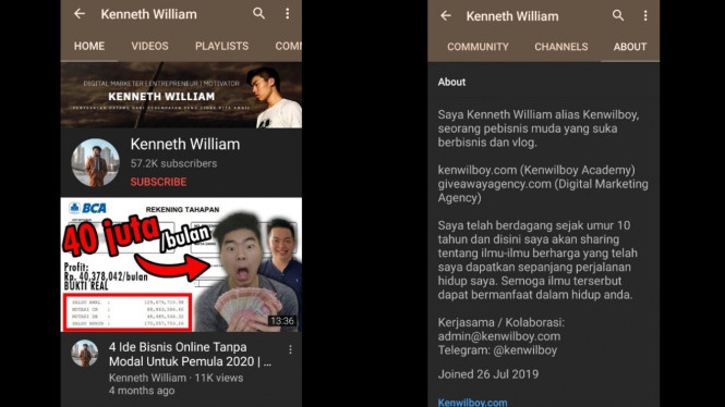 YouTube/kennethwilliam