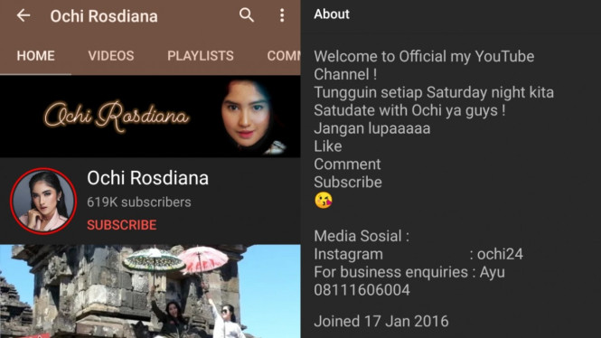 YouTube/Ochi Rosdiana