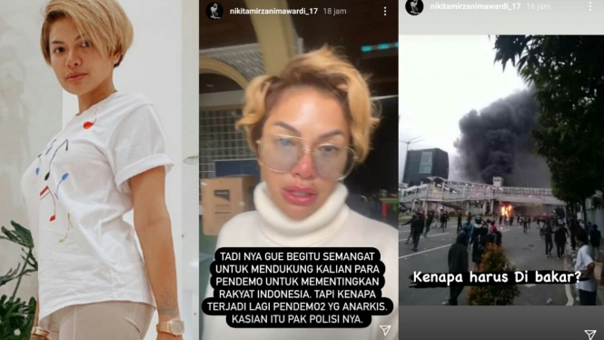 5 Artis Kecewa Halte Dibakar, Nikita Mirzani Jadi Dukung Polisi