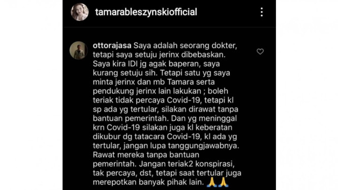 Instagram/tamarableszynskiofficial