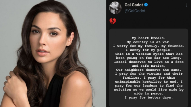 Dukung Israel, Gal Gadot Diminta Mundur dari Wonder Woman