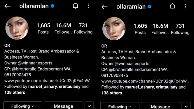 Instagram/ollaramlan