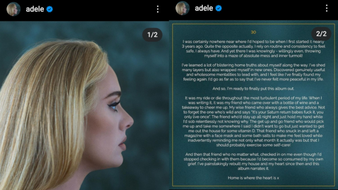 Segera Rilis Album 30, Adele Ngaku Pilu Tenggelam dalam Kesedihan