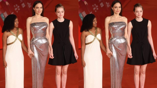 8 Foto Anak Angelina Jolie, Shiloh Jolie Pitt Pakai Gaun Mini 'Seksi'