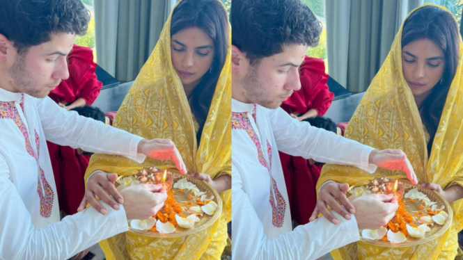 Romantis! 6 Potret Mesra Nick Jonas dan Priyanka Chopra Rayakan Diwali