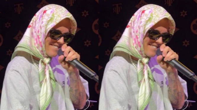 7 Potret Justin Bieber 'Berhijab', Tuai Kontroversi Disebut Hina Islam