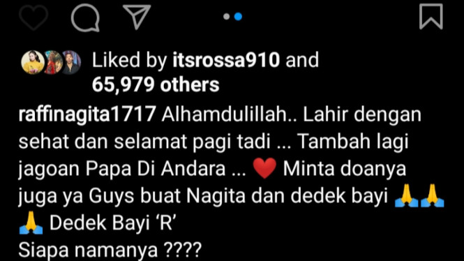 Instagram/raffinagita1717