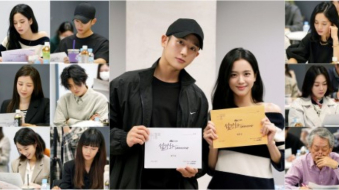 Kece Abis, Ini Momen Jisoo BLACKPINK-Jung Hae In Baca Naskah Snowdrop