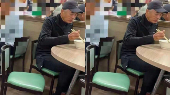 Chow Yun Fat Makan Mie di Pinggir Jalan, Penampilannya Bikin Kaget