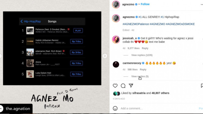 Instagram/agnezmo