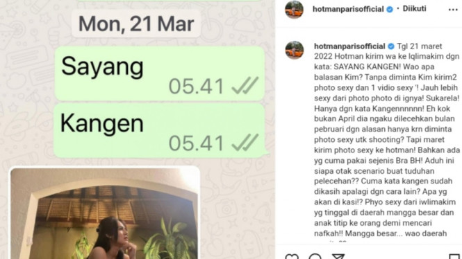 Instagram/ @hotmanparisofficial