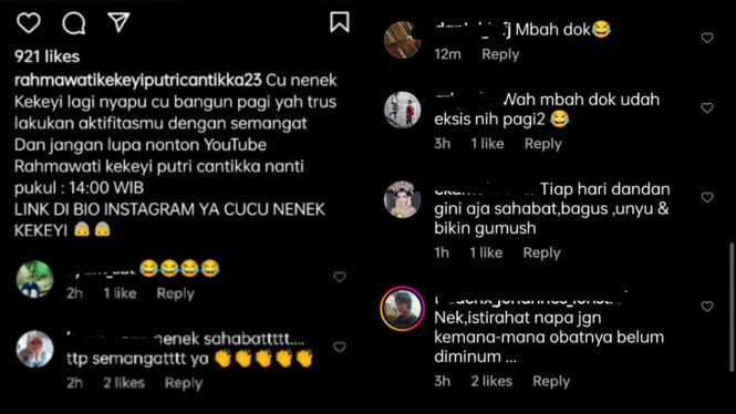 Instagram/rahmawatikekeyiputricantikka23